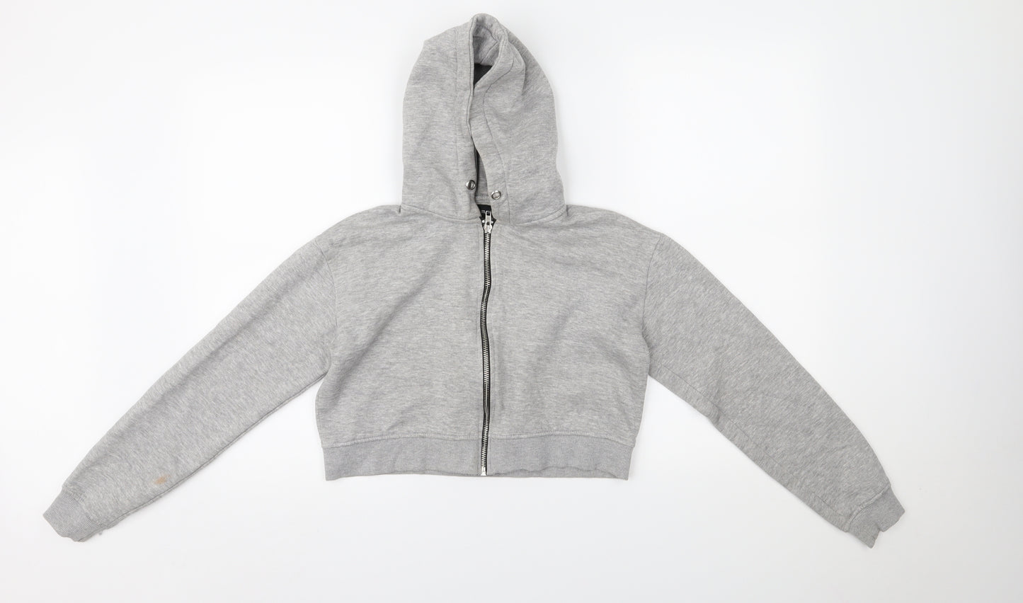 PRETTYLITTLETHING Womens Grey   Full Zip  Size M