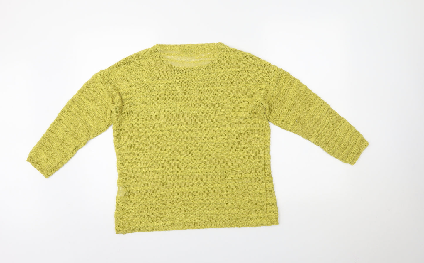 //text Womens Yellow   Pullover Jumper Size S