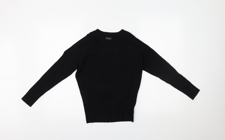 Topshop Womens Black Basic Blouse Size 8