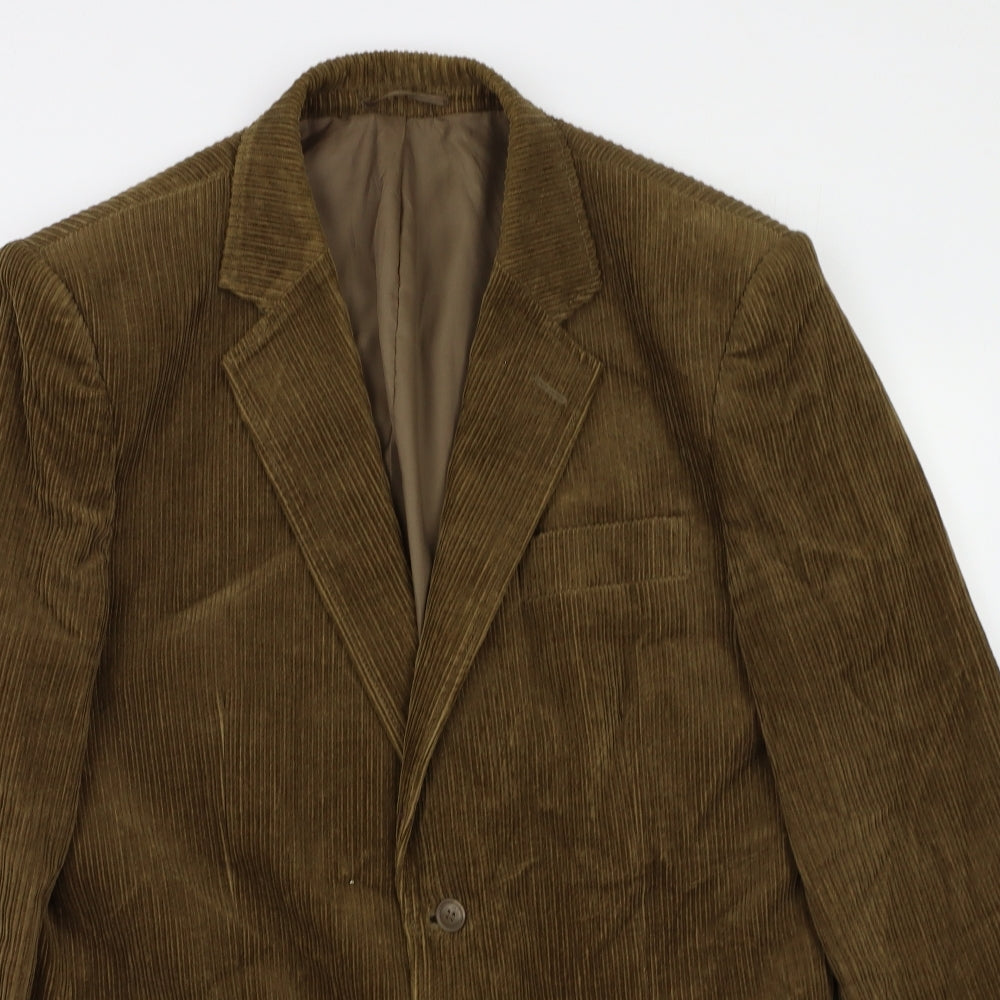 Cedar Wood State Mens Brown  Corduroy Jacket Blazer Size 46