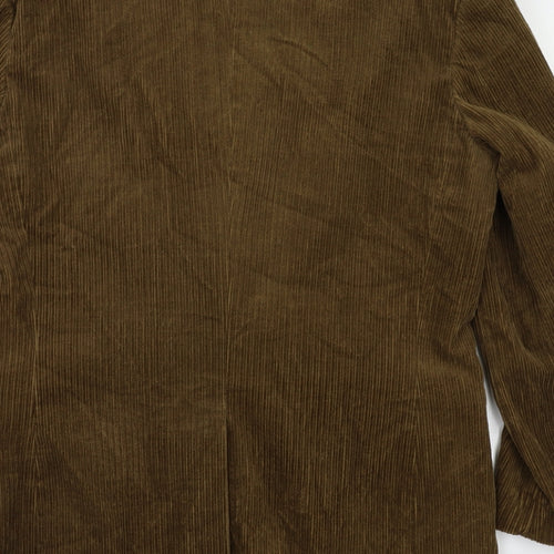 Cedar Wood State Mens Brown  Corduroy Jacket Blazer Size 46