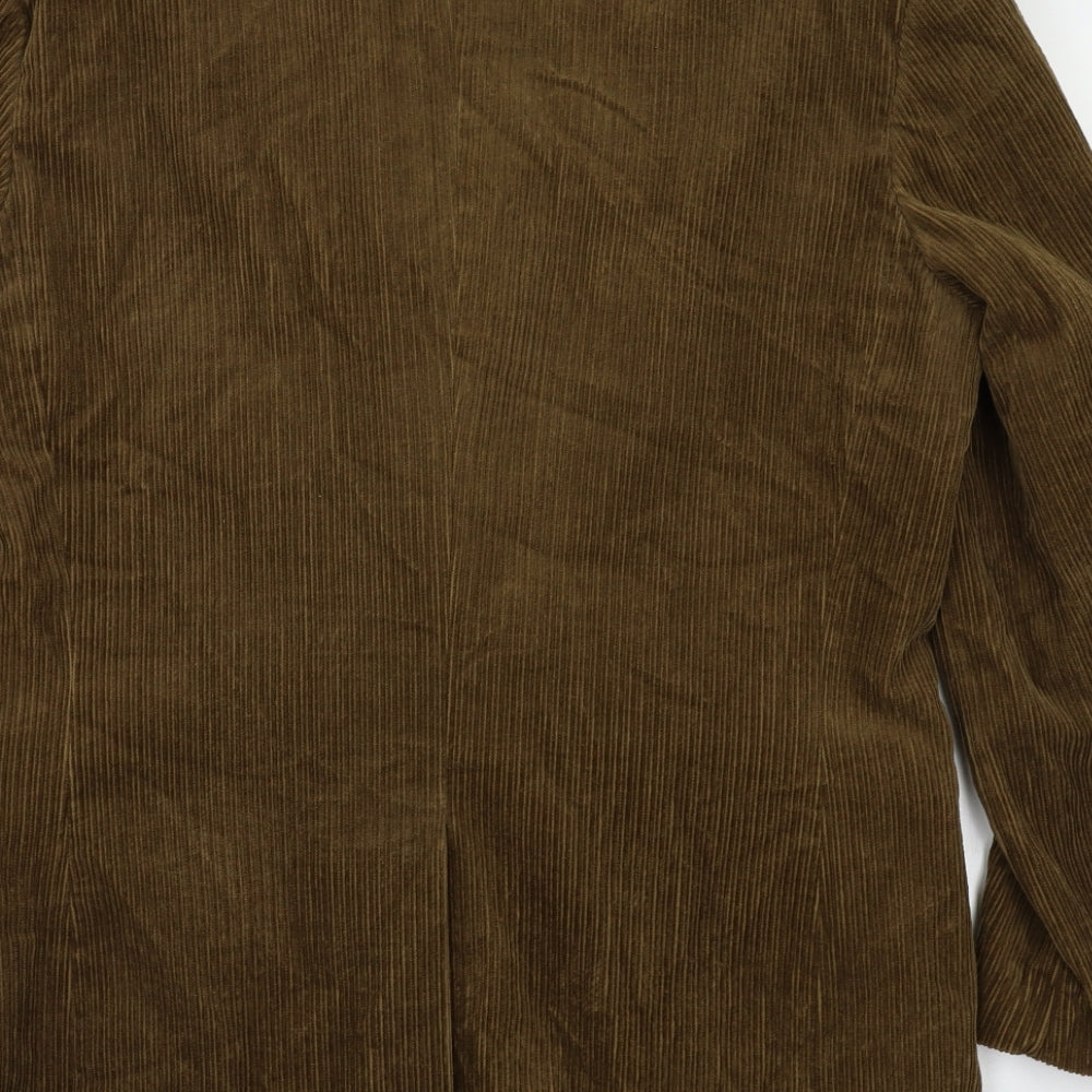 Cedar Wood State Mens Brown  Corduroy Jacket Blazer Size 46