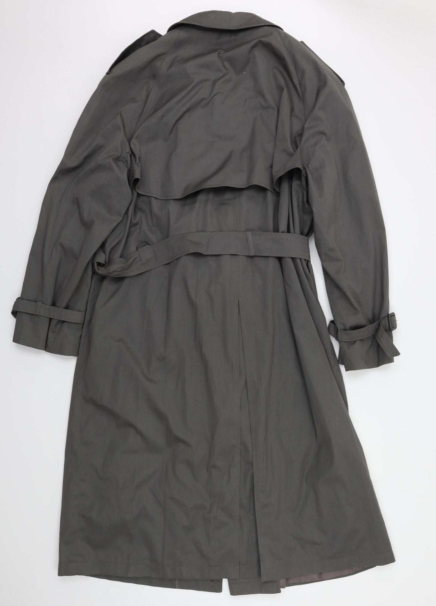 Preworn Womens Grey   Trench Coat Coat Size L