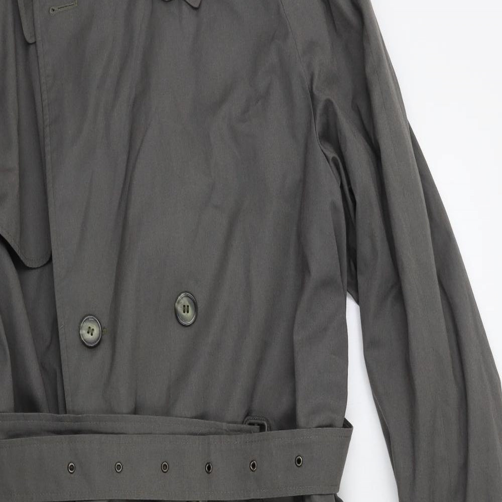 Preworn Womens Grey   Trench Coat Coat Size L