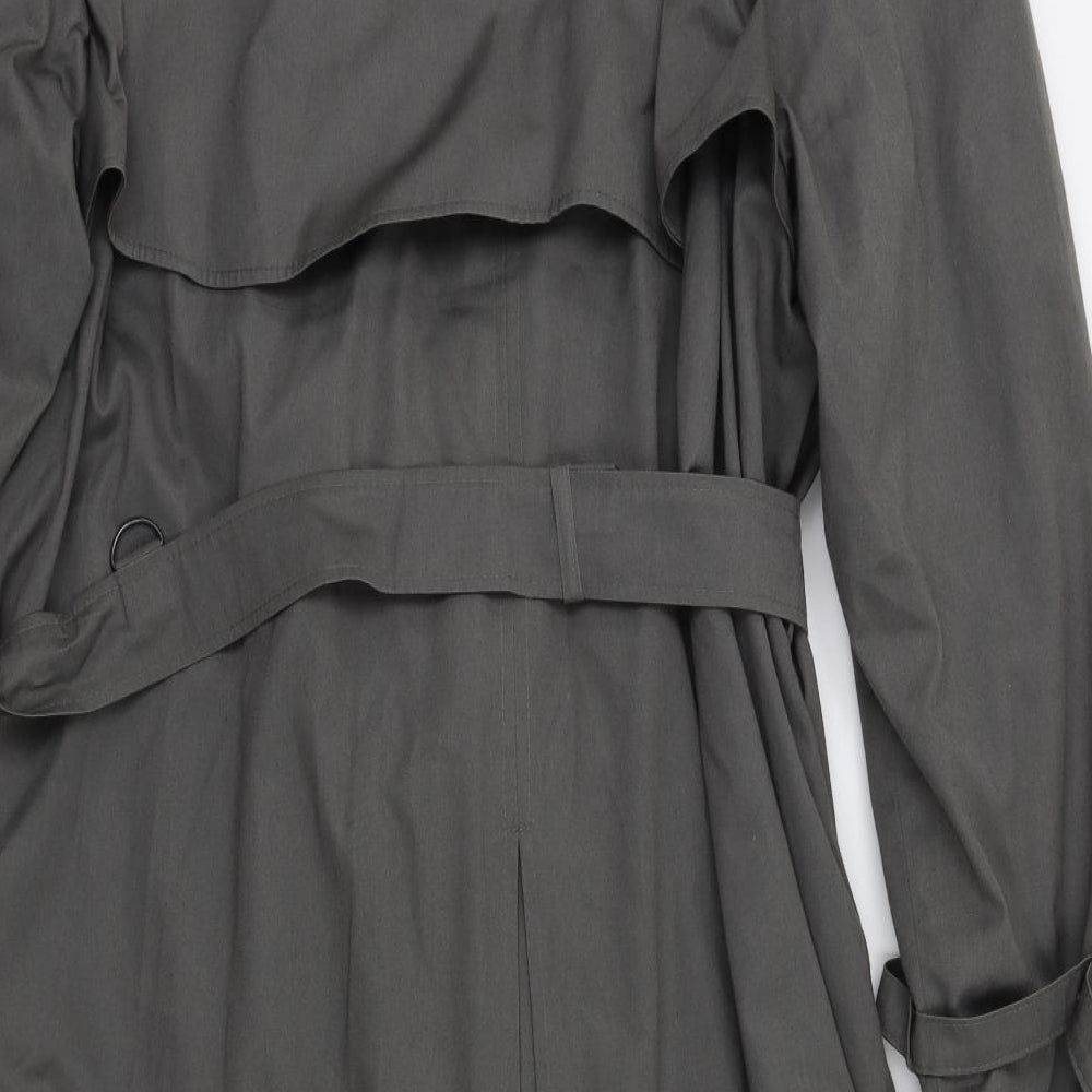 Preworn Womens Grey   Trench Coat Coat Size L