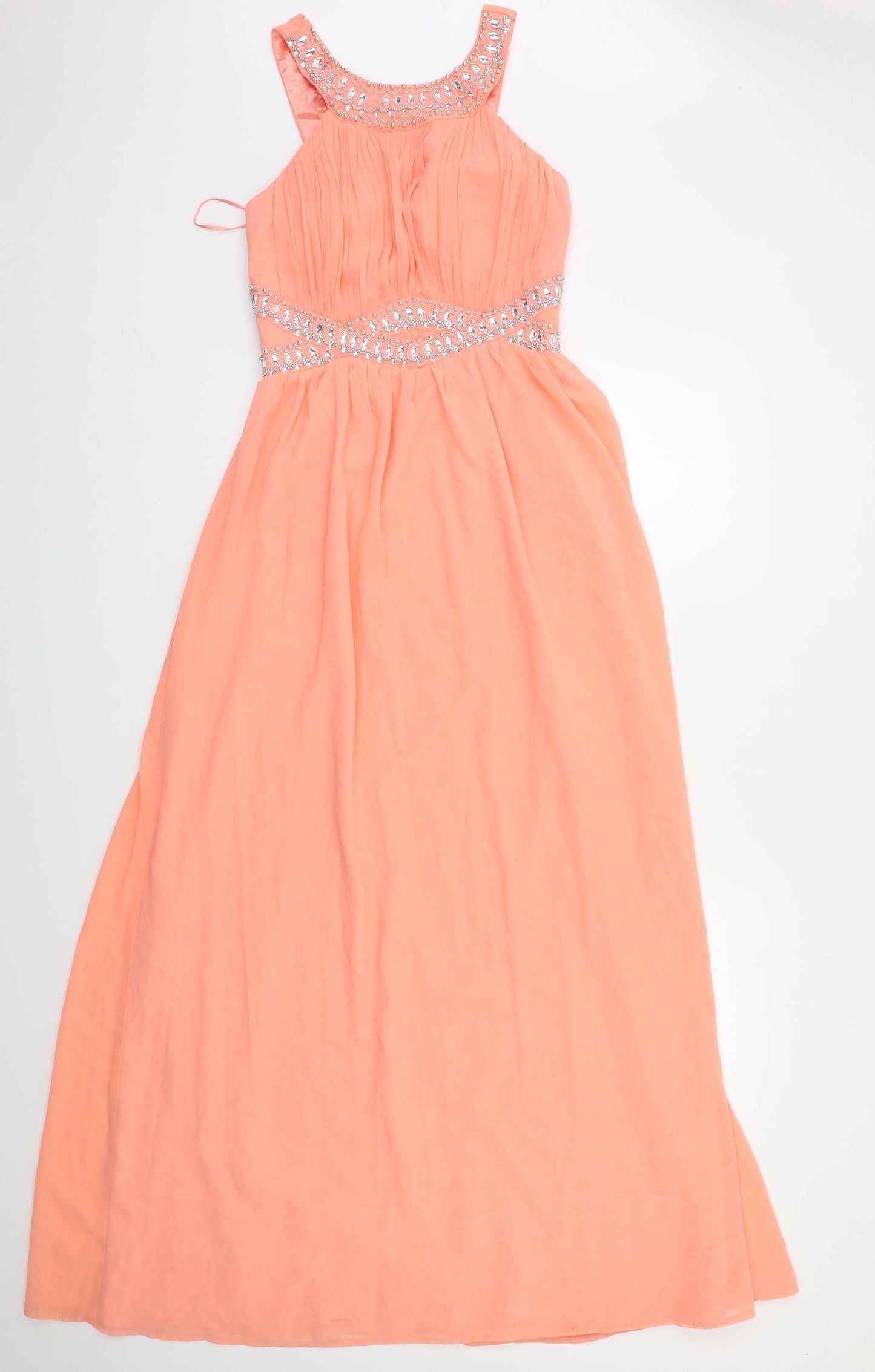 Quiz Womens Orange   Maxi  Size 12  - Embelished Neckline