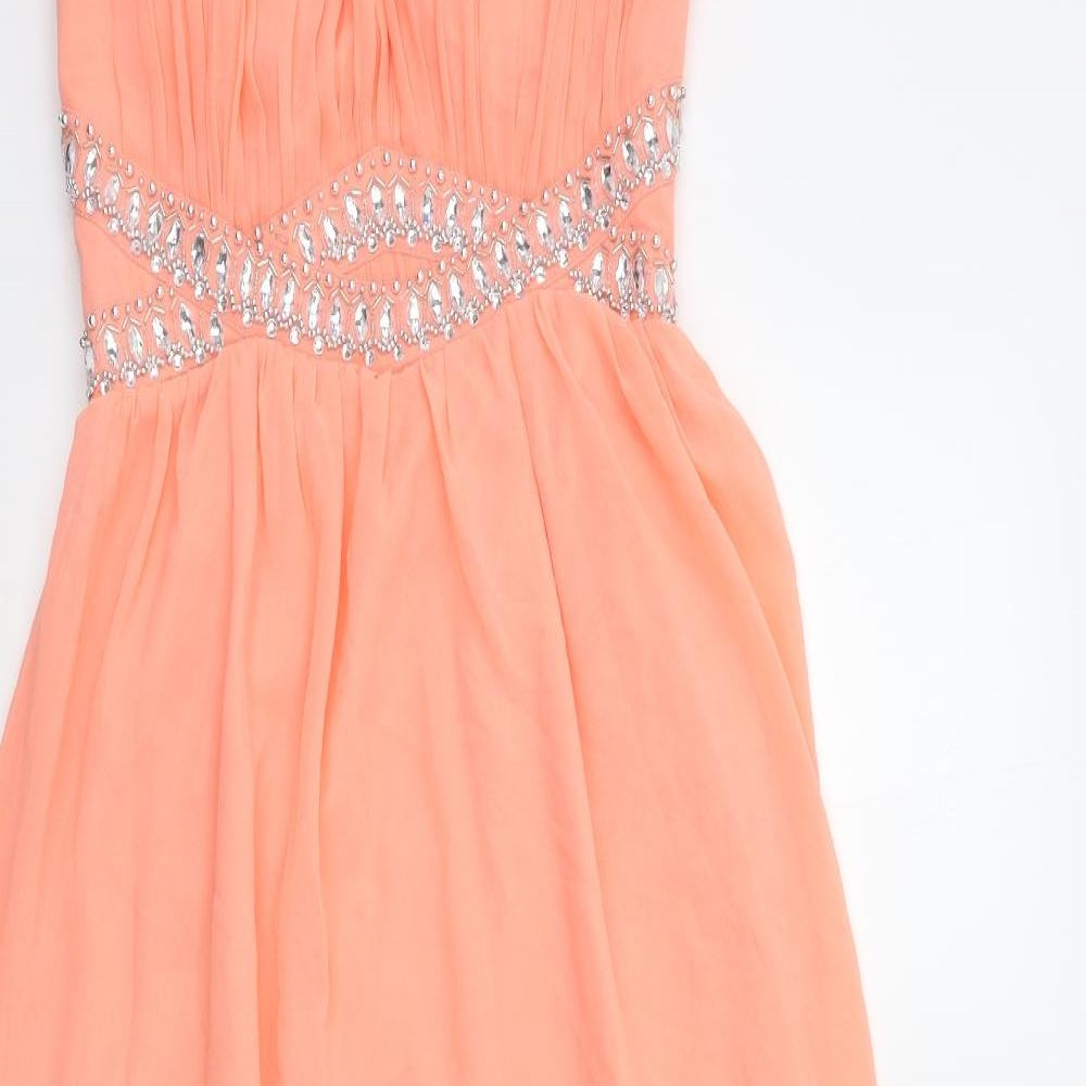 Quiz Womens Orange   Maxi  Size 12  - Embelished Neckline