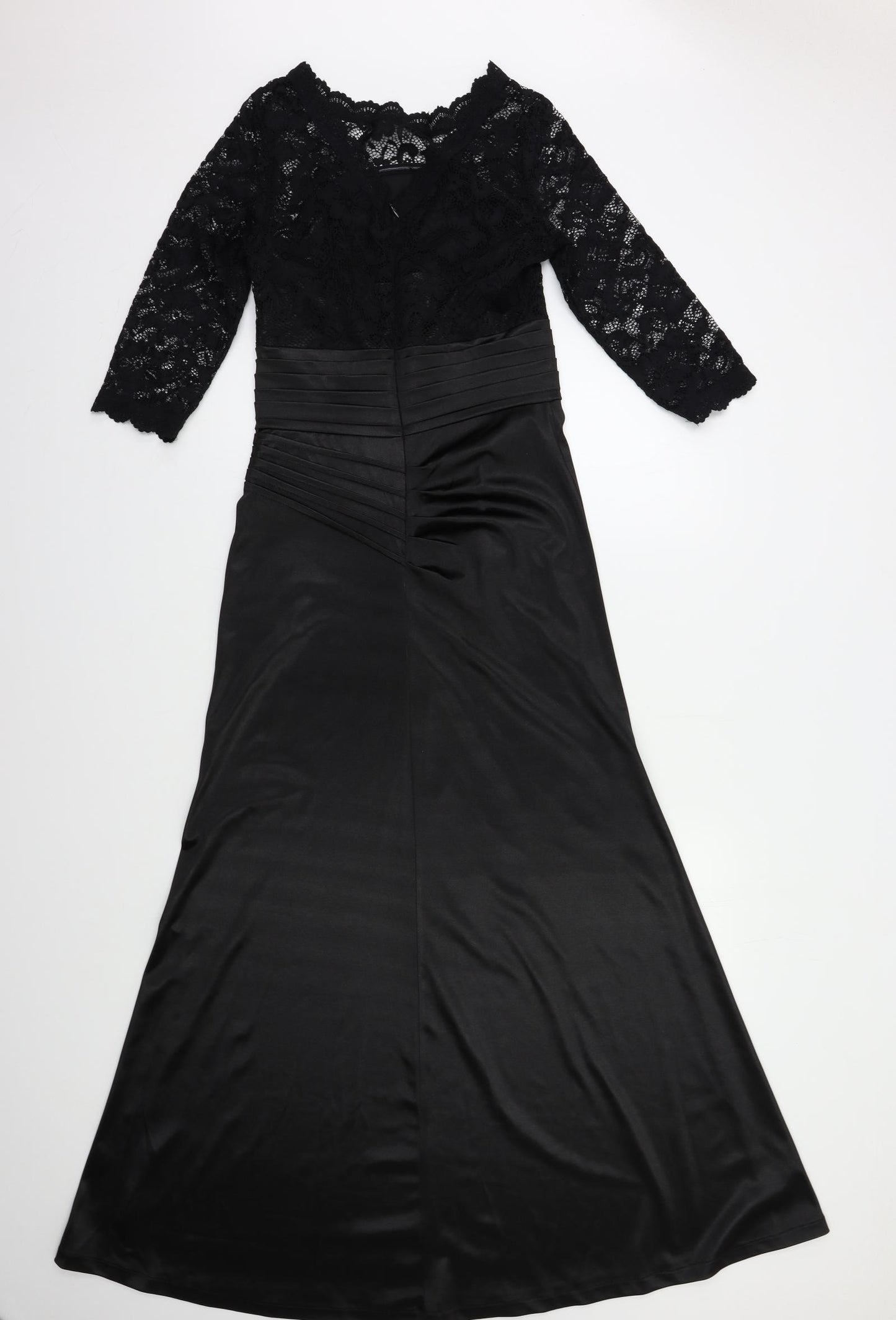 Miusol Womens Black Floral  A-Line  Size S