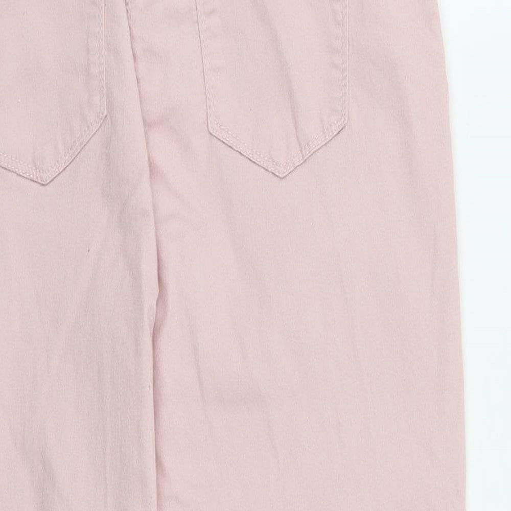 DASH Womens Pink   Cropped Trousers Size 14 L23 in