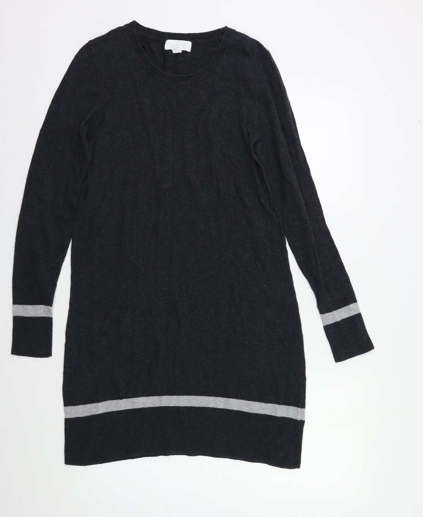 White Stuff Womens Grey Striped  Jumper Dress  Size 10
