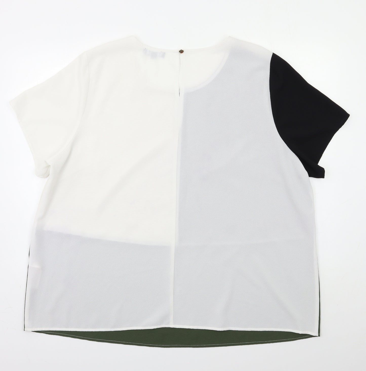 New Look Womens Multicoloured Colourblock  Basic Blouse Size 26