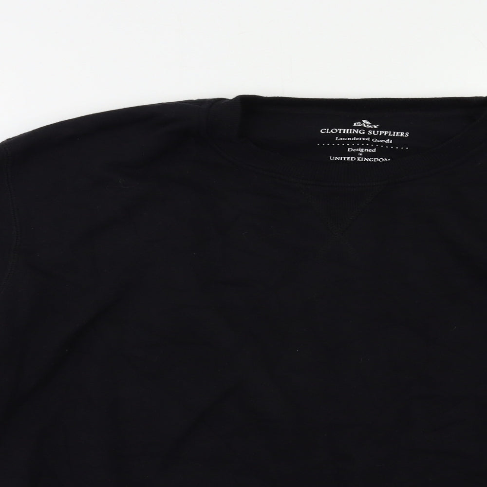 Easy Mens Black   Pullover Sweatshirt Size XL