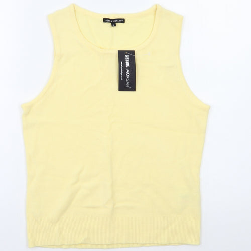 Debbie Morgan Womens Yellow   Vest Jumper Size S