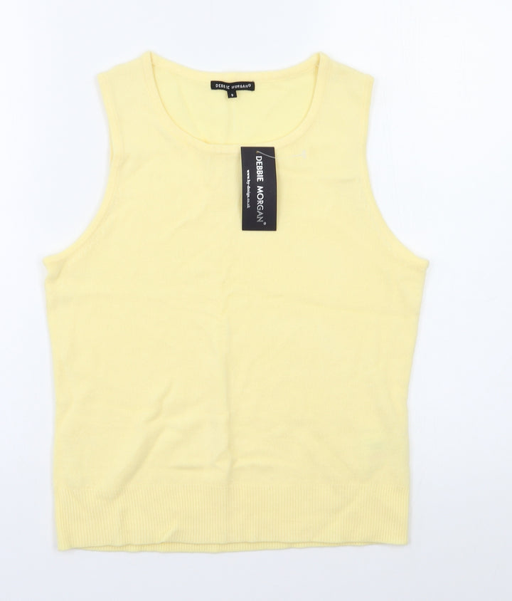 Debbie Morgan Womens Yellow   Vest Jumper Size S