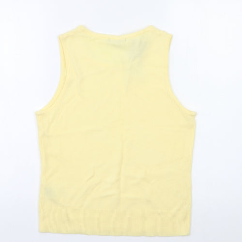 Debbie Morgan Womens Yellow   Vest Jumper Size S