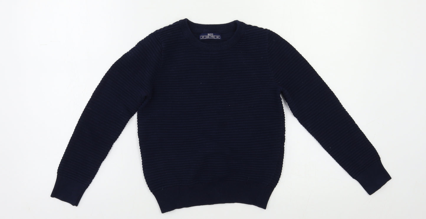 Preworn Boys Blue   Pullover Jumper Size 7-8 Years