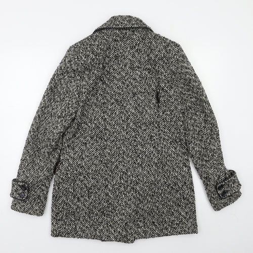 TU Womens Grey   Pea Coat Coat Size 8