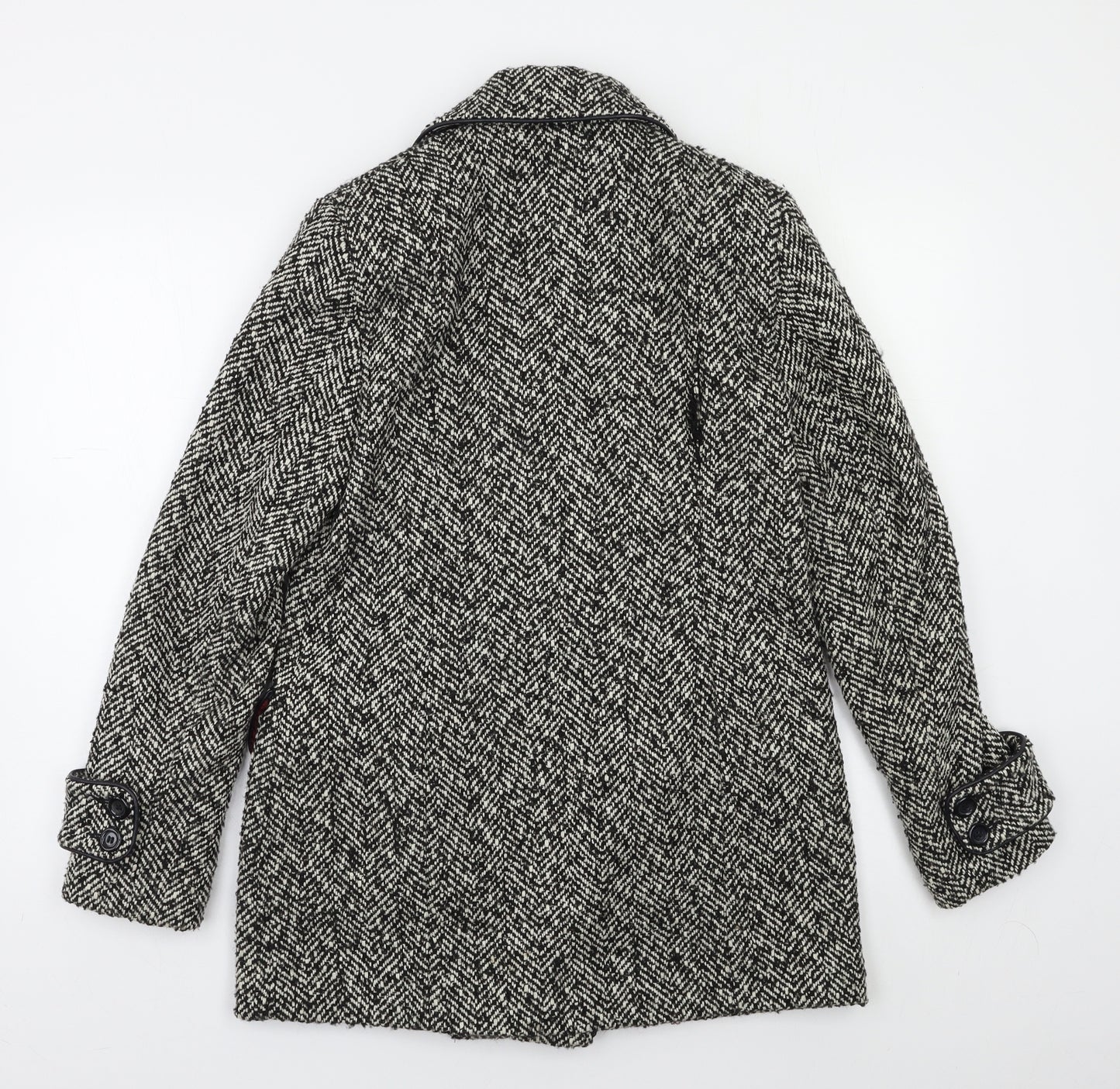 TU Womens Grey   Pea Coat Coat Size 8