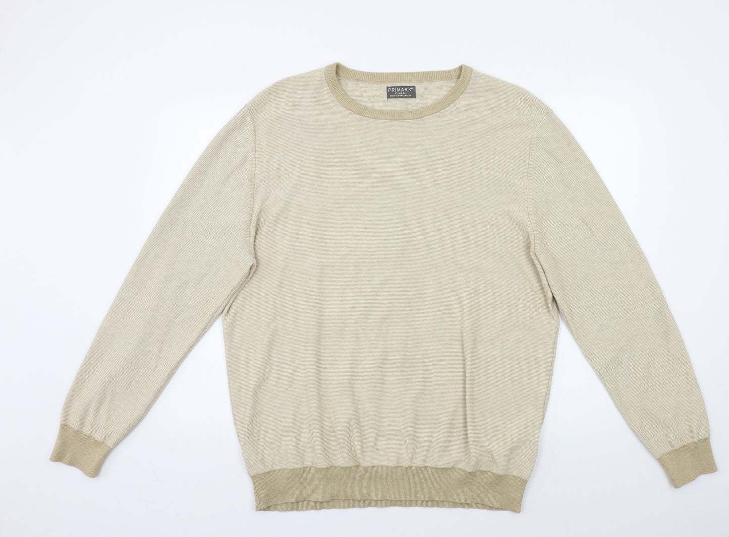 Primark Womens Beige Striped  Pullover Jumper Size XL