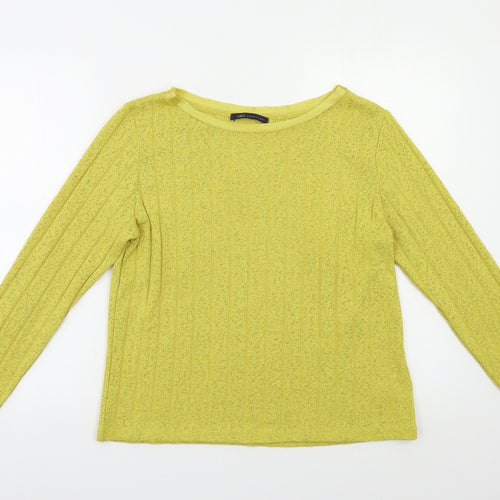 M&S Womens Yellow   Pullover Jumper Size 12