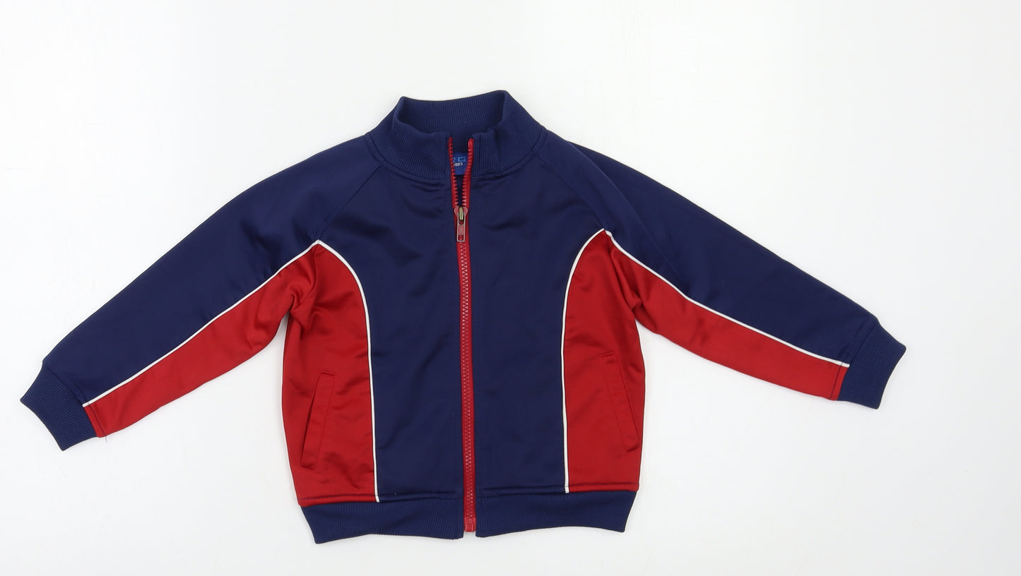 ENRG Boys Blue Colourblock  Full Zip Sweatshirt Size 2-3 Years