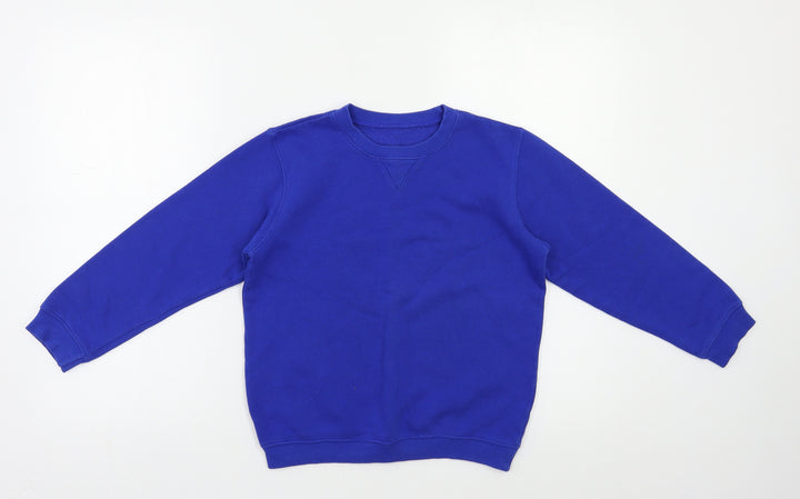Preworn Girls Blue   Pullover Sweatshirt Size 8 Years