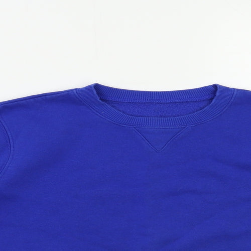 Preworn Girls Blue   Pullover Sweatshirt Size 8 Years
