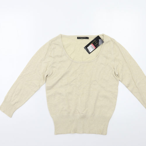 Ana Capri Womens Beige   Pullover Jumper Size S