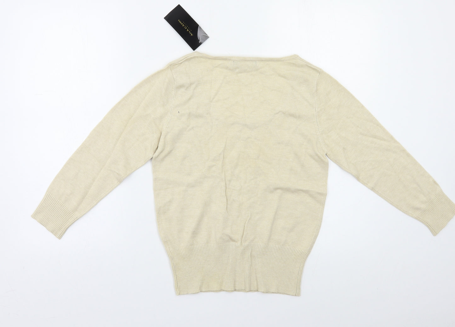 Ana Capri Womens Beige   Pullover Jumper Size S