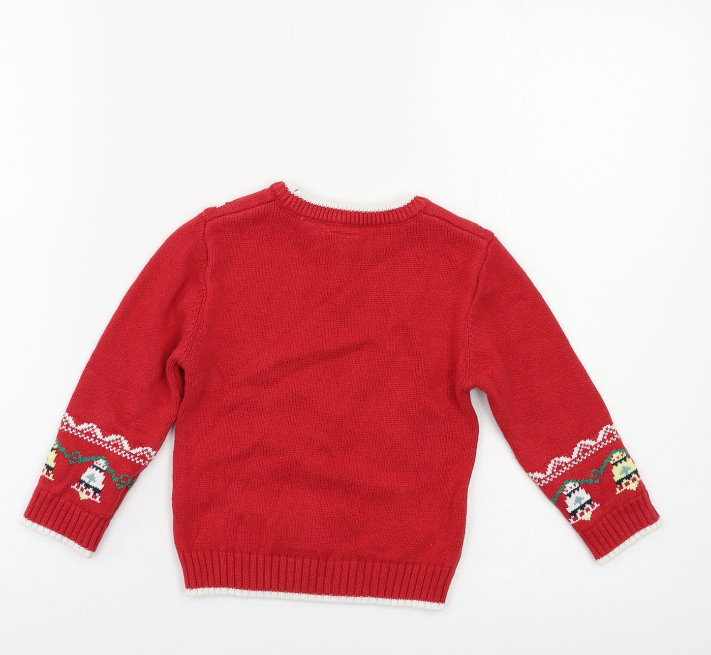 NEXT Baby Red Fair Isle  Pullover Jumper Size 12-18 Months  - Xmas jumper
