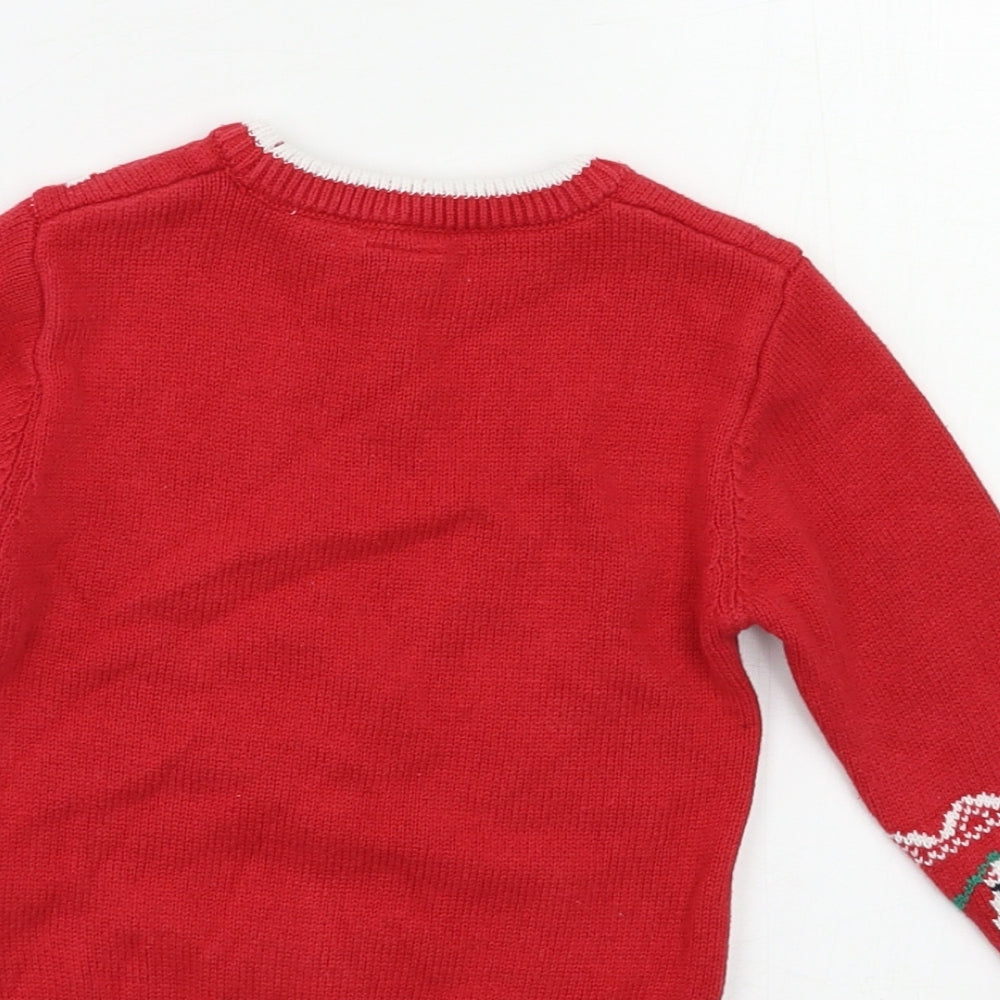 NEXT Baby Red Fair Isle  Pullover Jumper Size 12-18 Months  - Xmas jumper