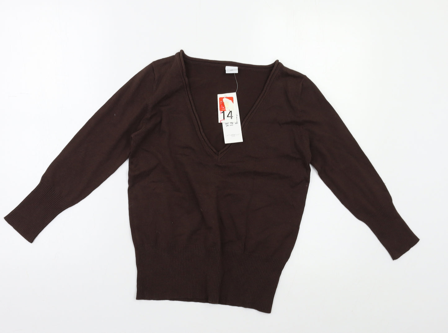 New Look Womens Brown   Pullover Jumper Size 14