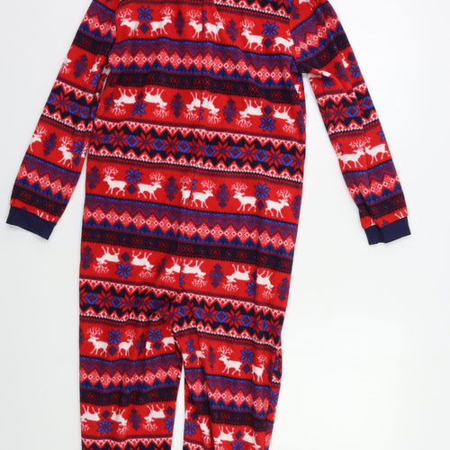 George Boys Red Fair Isle   Bodysuit Size 9-10 Years  - oNESIE