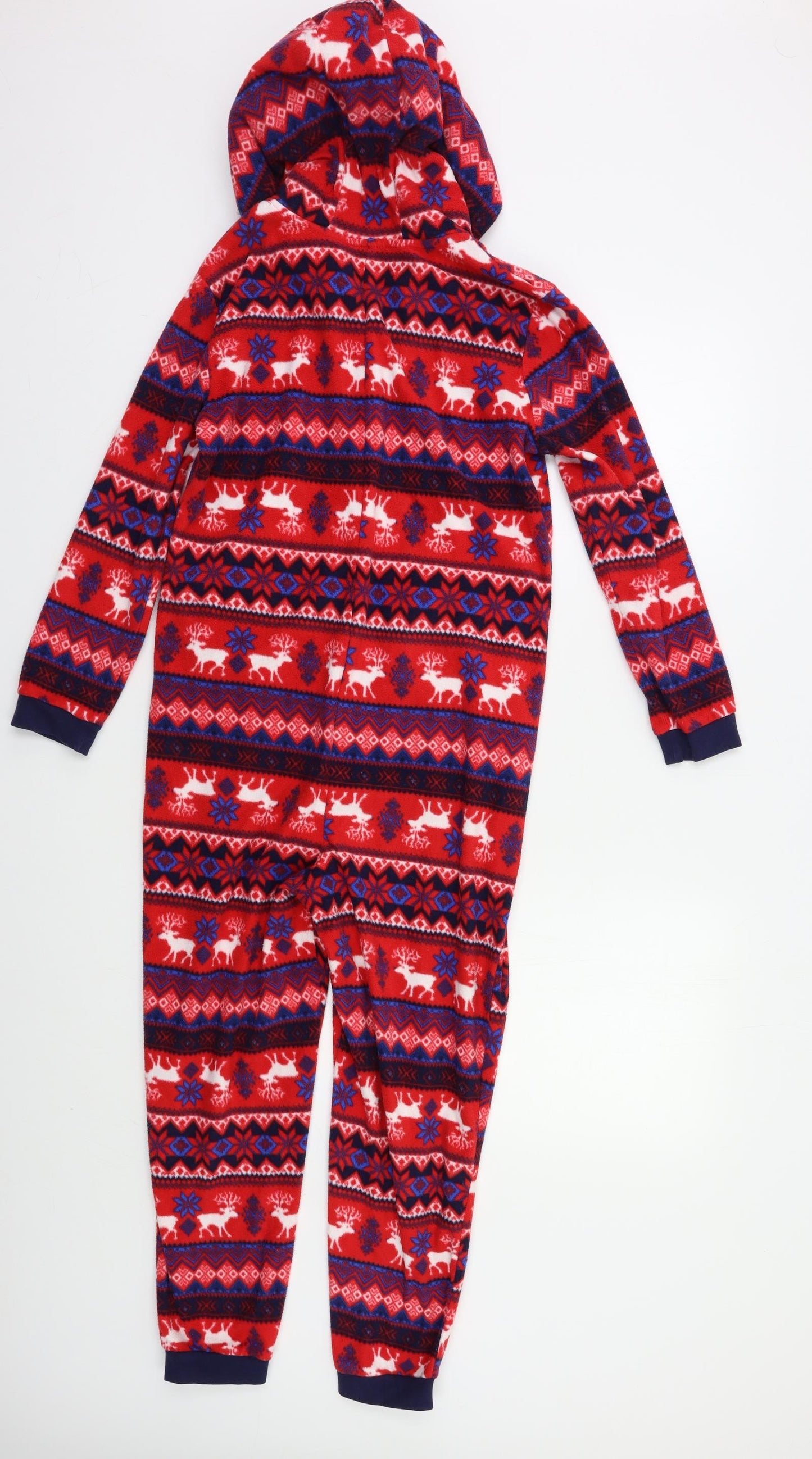 George Boys Red Fair Isle   Bodysuit Size 9-10 Years  - oNESIE