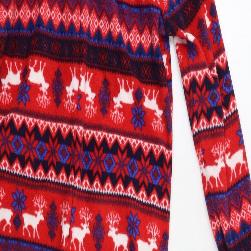 George Boys Red Fair Isle   Bodysuit Size 9-10 Years  - oNESIE