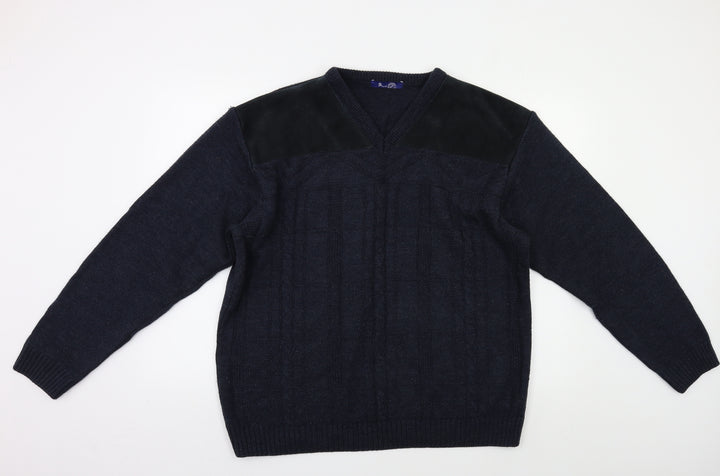 BHS Mens Blue Pullover Jumper Size L