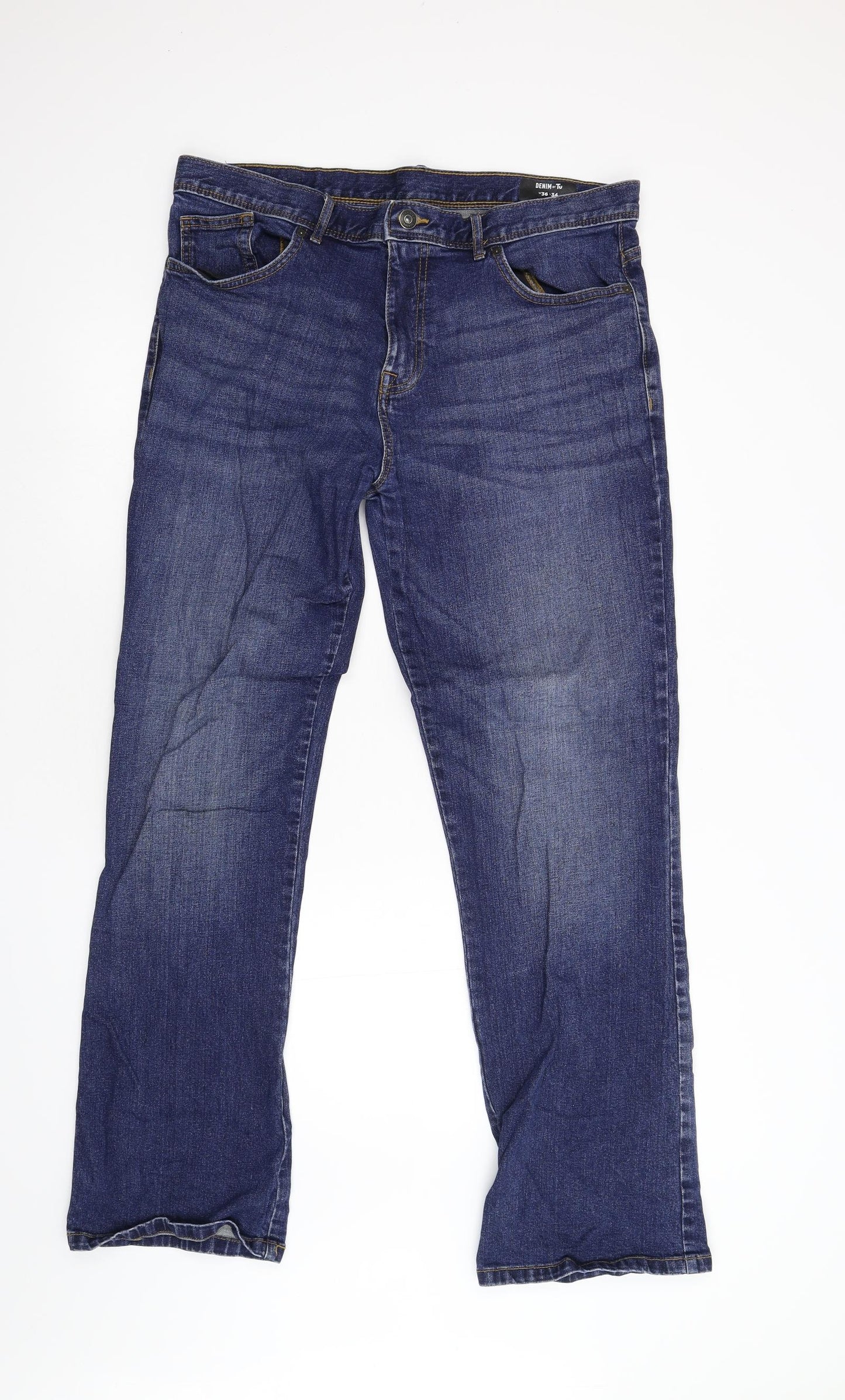 TU Womens Blue  Denim Straight Jeans Size 36 L34 in