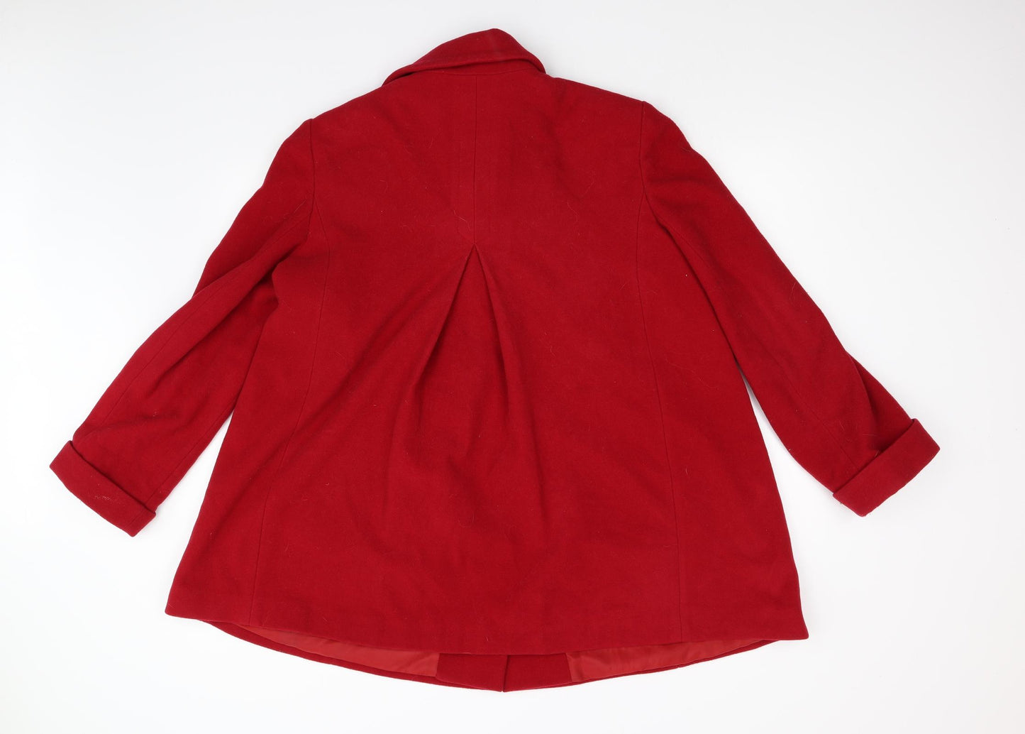 Kirsten Womens Red   Overcoat Coat Size 16
