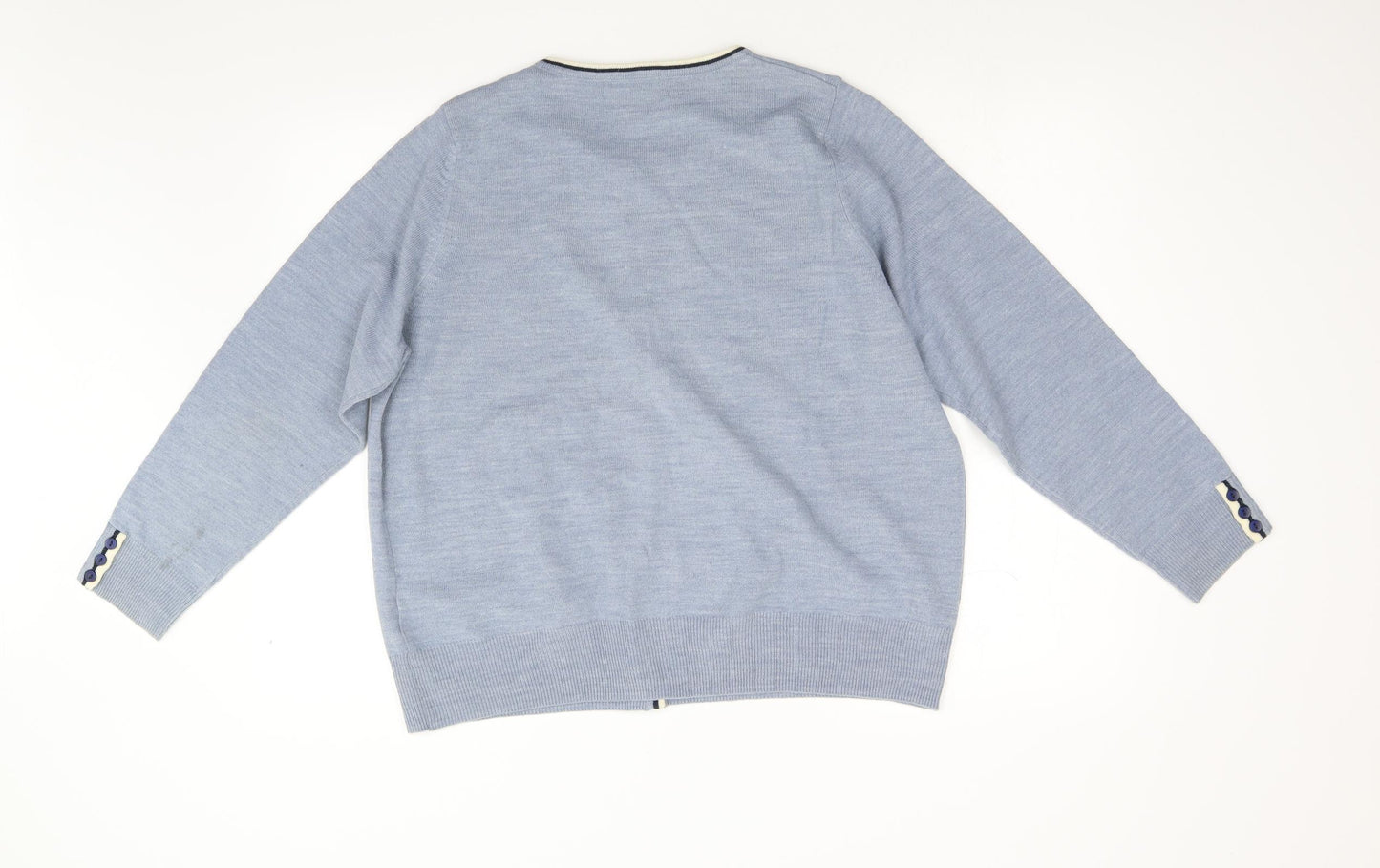 M&S Womens Blue  Knit Cardigan Jumper Size 18