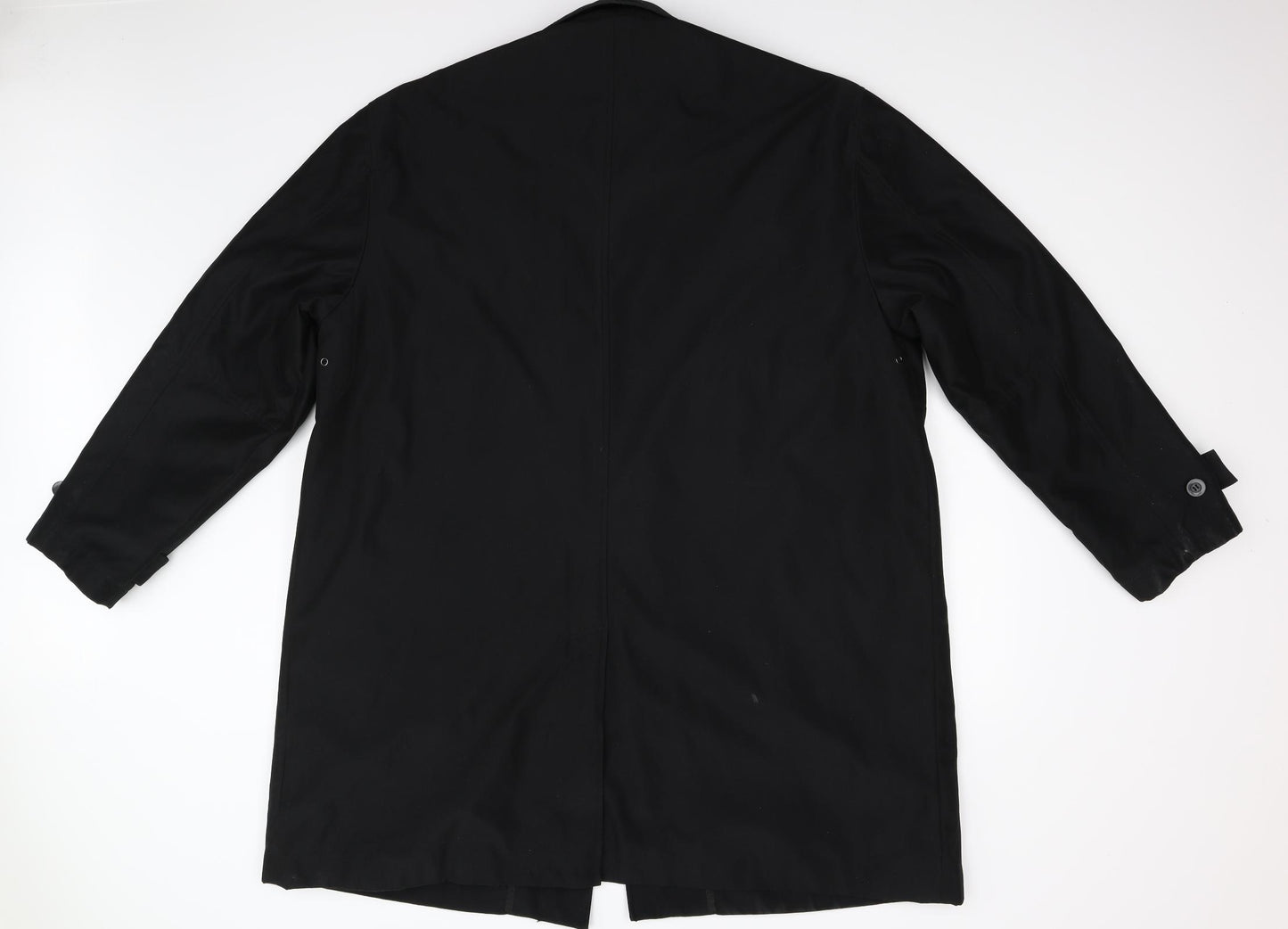 Avenue Mens Black   Overcoat Coat Size XL