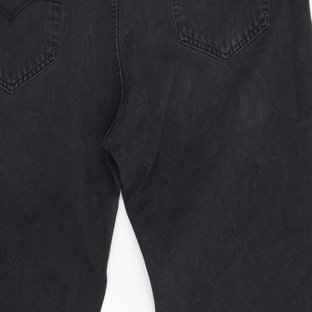 Levi 501 Mens Black  Denim Straight Jeans Size 46 L31 in
