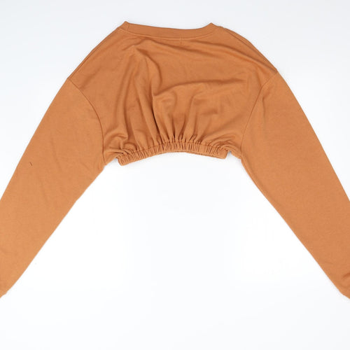 M Womens Orange   Pullover Sweatshirt Size 16