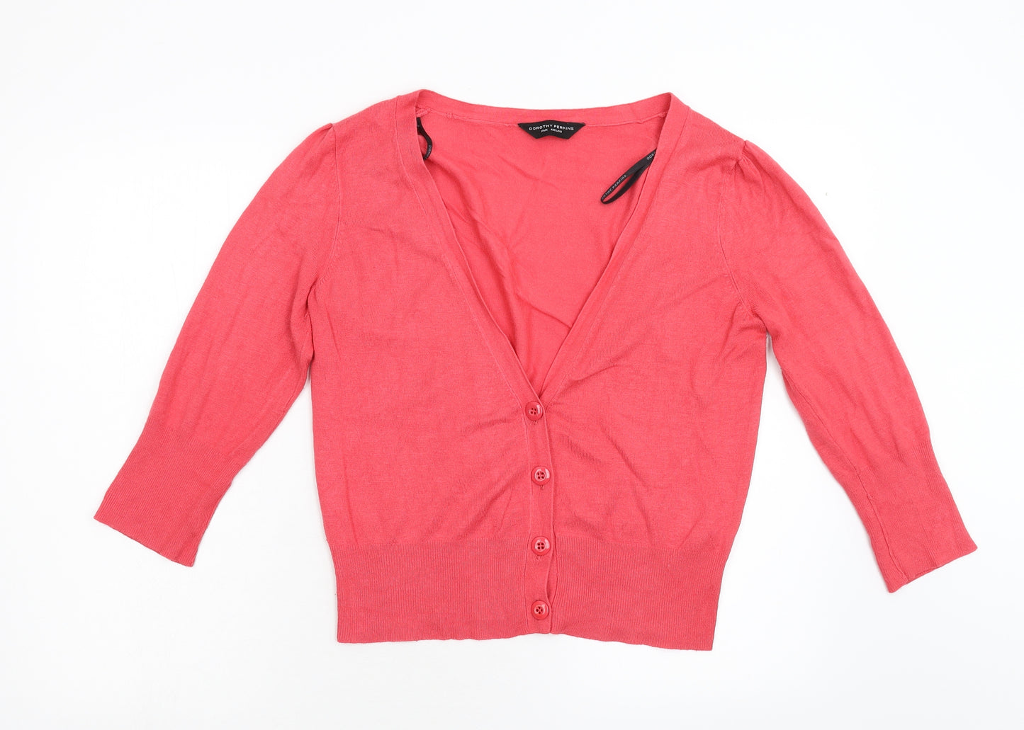 Dorothy Perkins Womens Pink  Knit Cardigan Jumper Size 14