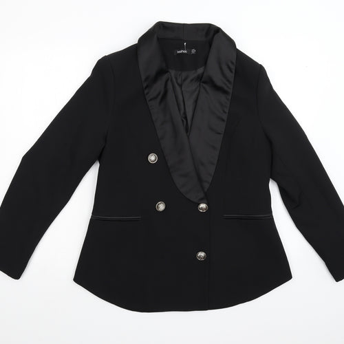 Boohoo Womens Black   Jacket Suit Jacket Size 14