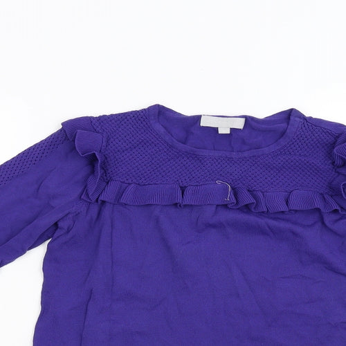 Red Herring Womens Purple  Knit Pullover Jumper Size 8
