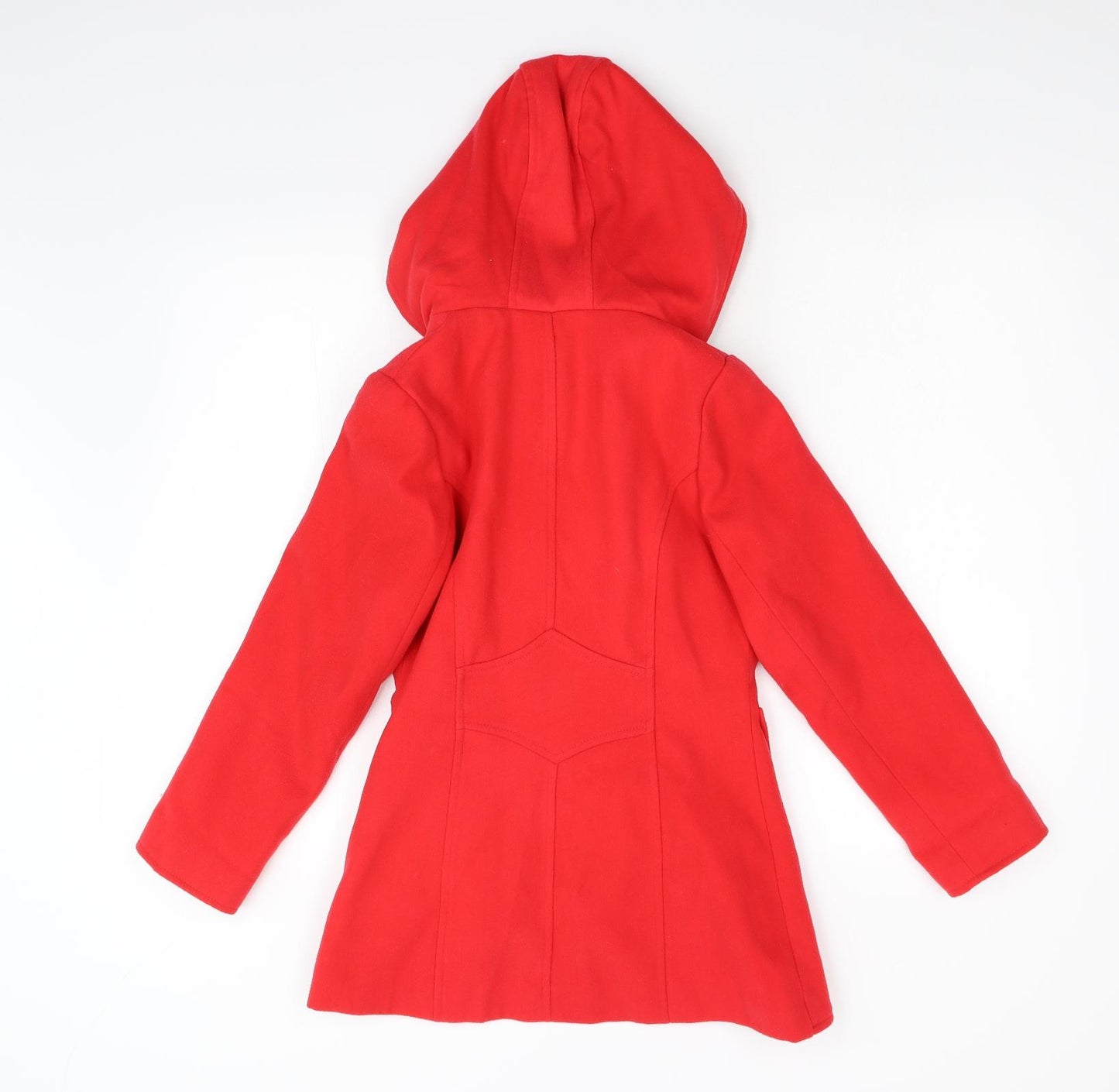 George Girls Red   Overcoat Coat Size 8-9 Years