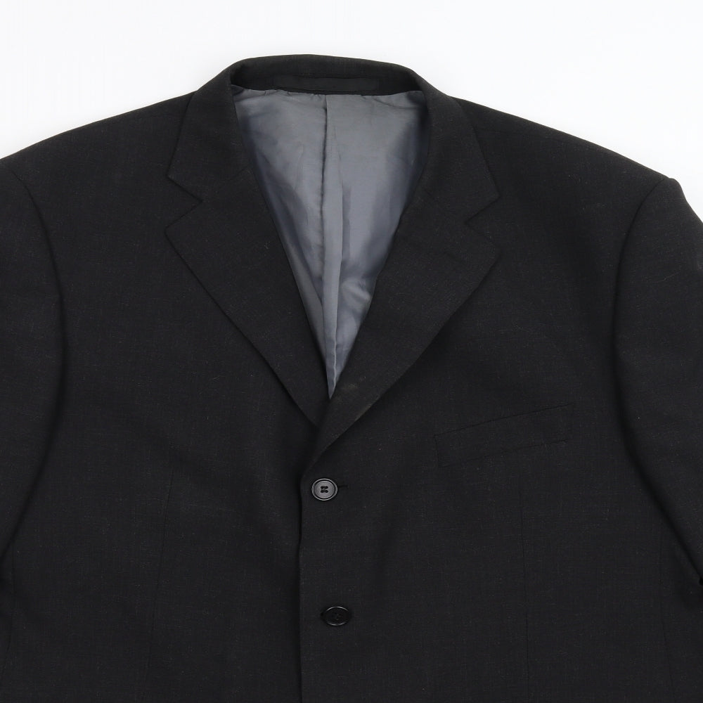 M&S Mens Black   Jacket Suit Jacket Size 44