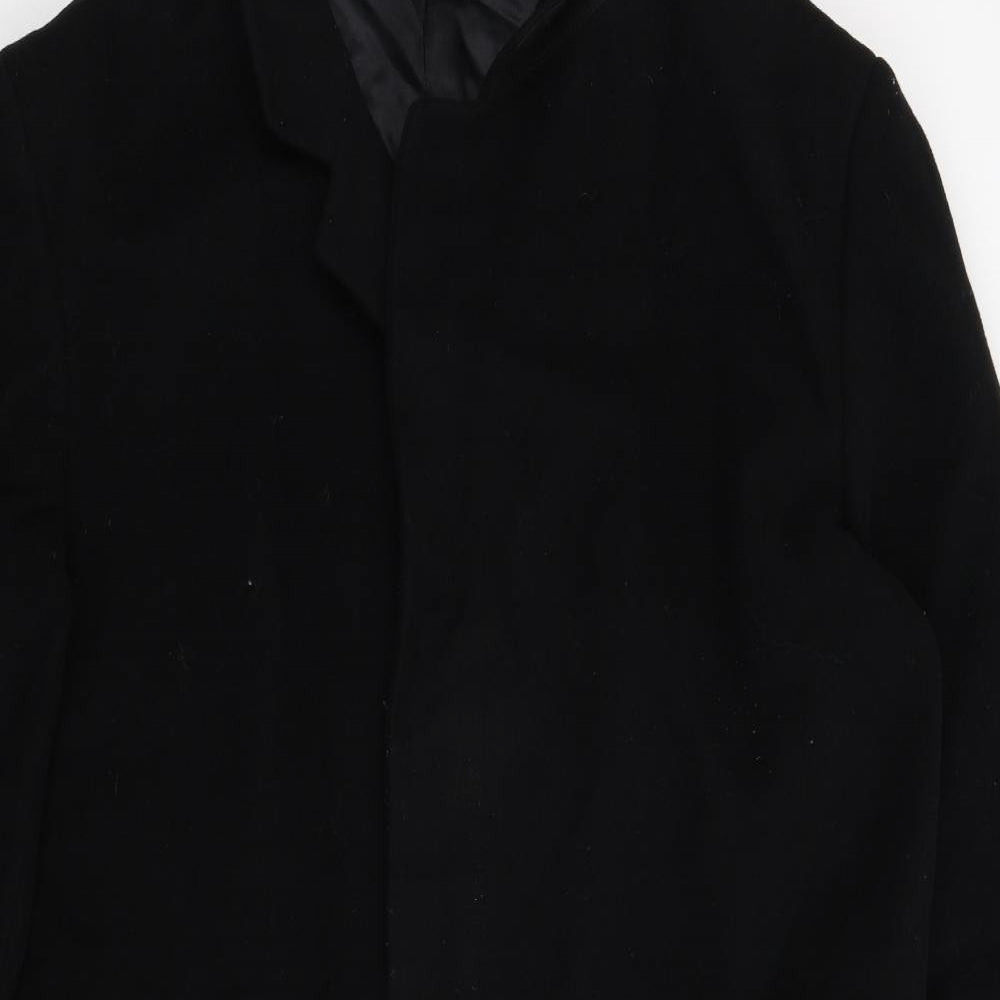 Kingston Mens Black   Overcoat Coat Size 44