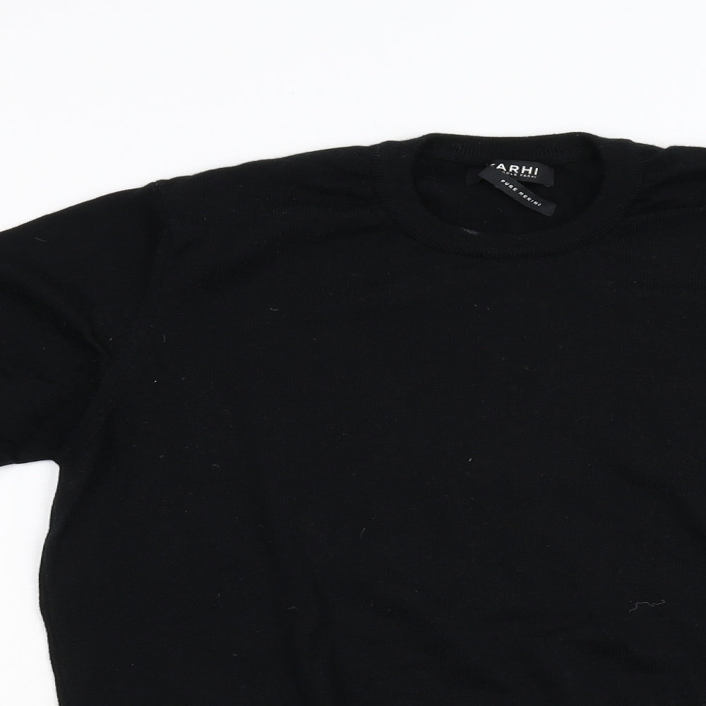Farhi Mens Black  Knit Pullover Jumper Size M