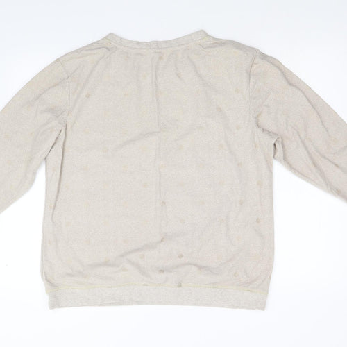 NEXT Womens Beige Polka Dot  Pullover Jumper Size L